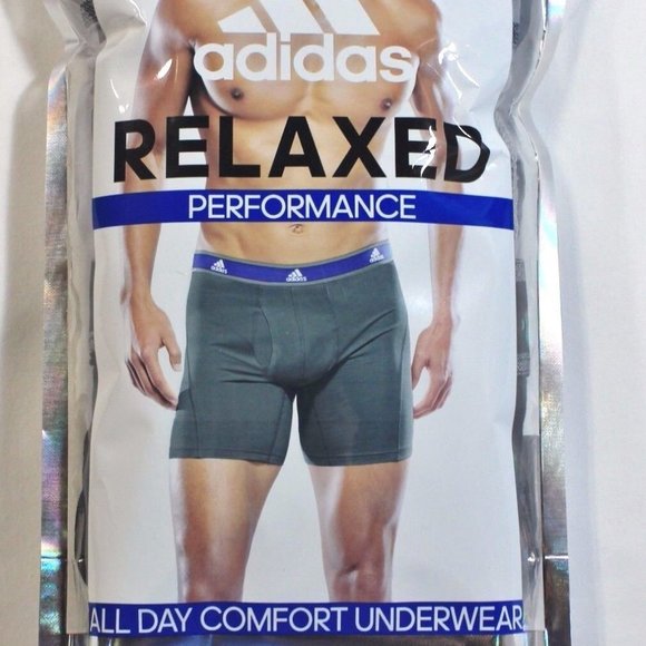 New, Adidas Relaxed Performance Underwear Size Small, 6'' Inseam; 2 Pack - Picture 2 of 2